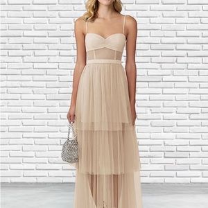TS Couture Champagne Tulle Formal Prom Dress
